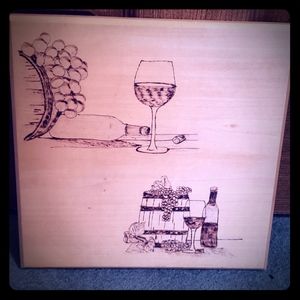 Wall Home Decor Wood Wine Plaque Hanging